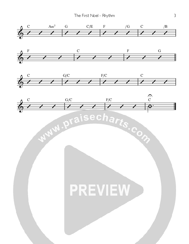 The First Noel Rhythm Chart (Valley Worship)