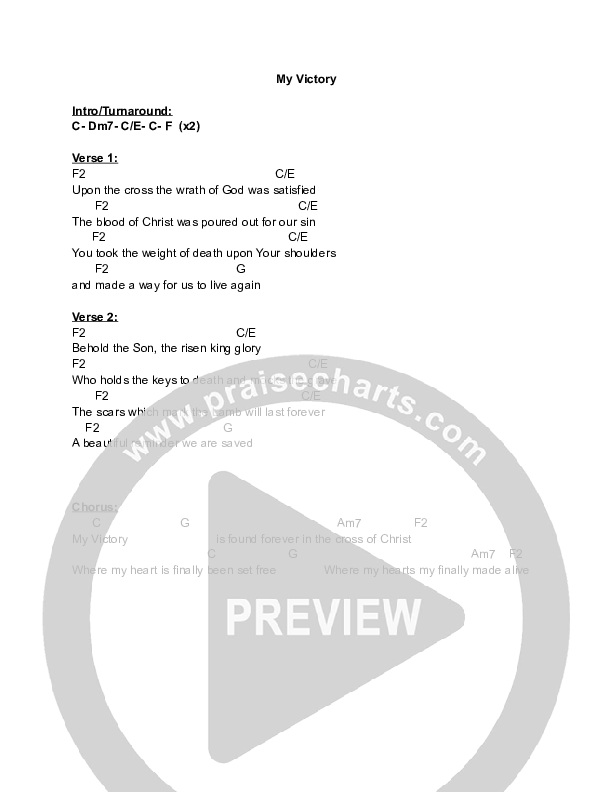 My Victory Chords & Lyrics (Jeremy Horn)