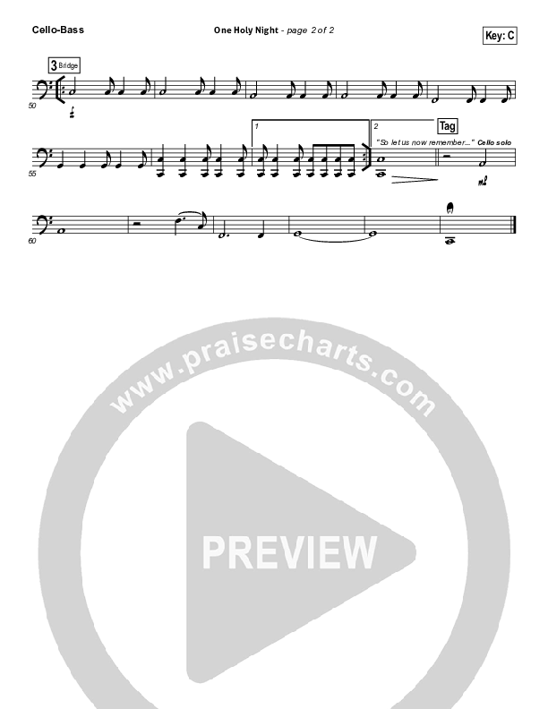 One Holy Night Cello/Bass (Ascension Worship)