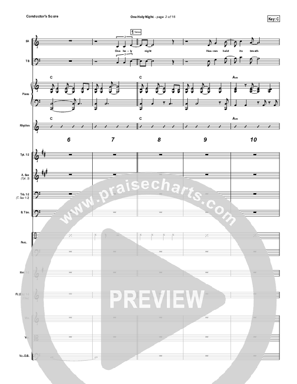 One Holy Night Conductor's Score (Ascension Worship)