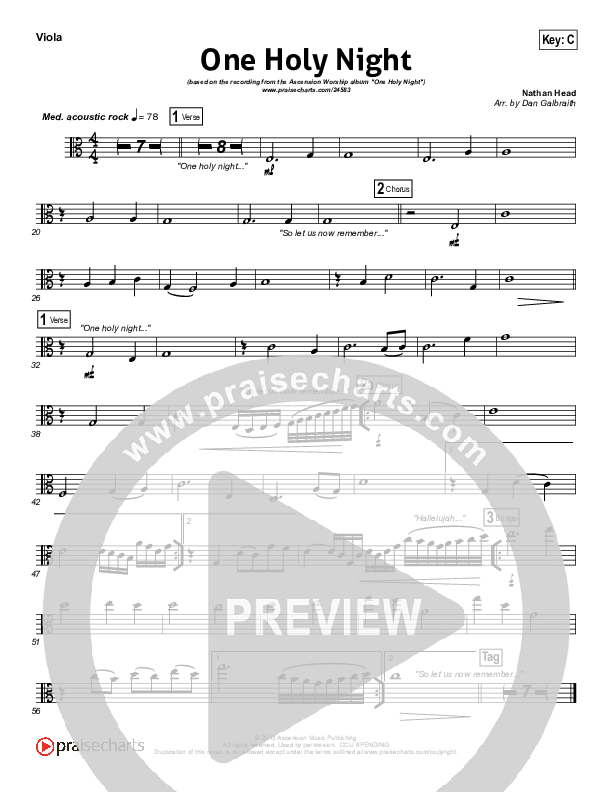 One Holy Night Viola (Ascension Worship)