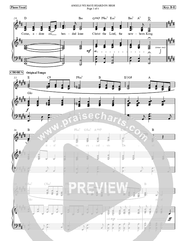 Angels We Have Heard On High Piano/Vocal (Dan Graeber)