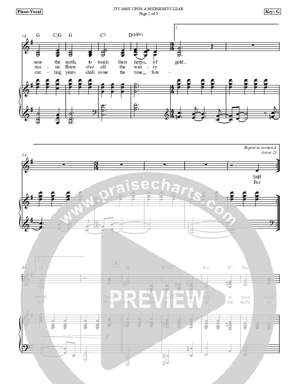 It Came Upon A Midnight Clear Piano/Vocal (Dan Graeber)