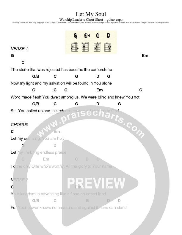 Let My Soul Sing Chords & Lyrics (Casey Darnell / North Point Worship)