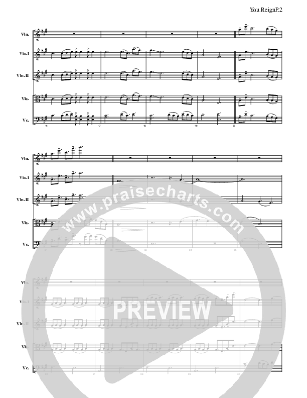 You Reign (Instrumental) Conductor's Score (David Glenn)