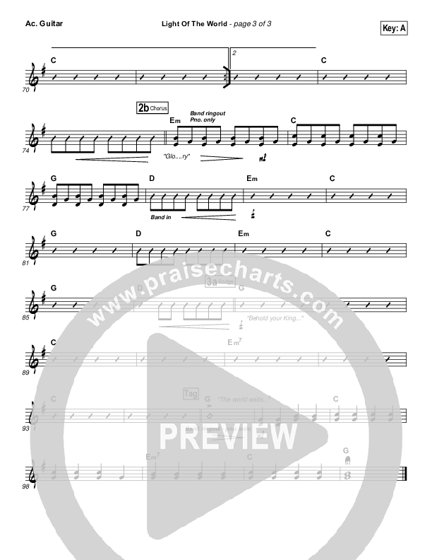 Light Of The World Acoustic Guitar (Lauren Daigle)