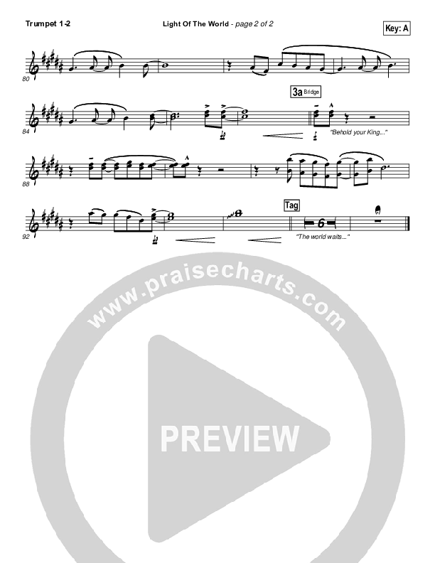 Light Of The World Trumpet 1,2 (Lauren Daigle)