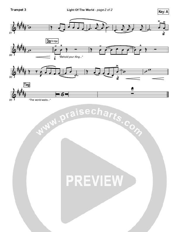 Light Of The World Trumpet 3 (Lauren Daigle)