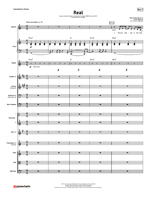 Real Conductor's Score (Nichole Nordeman)