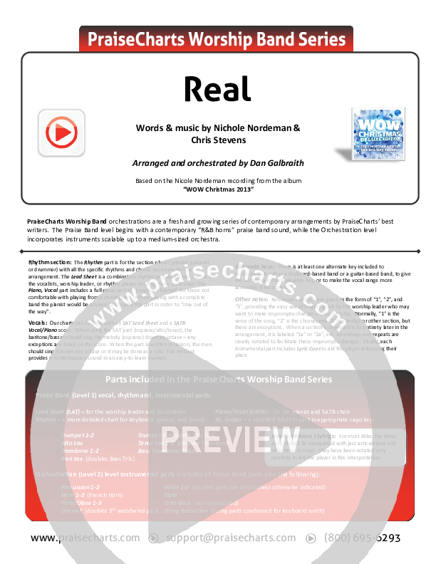 Real Cover Sheet (Nichole Nordeman)