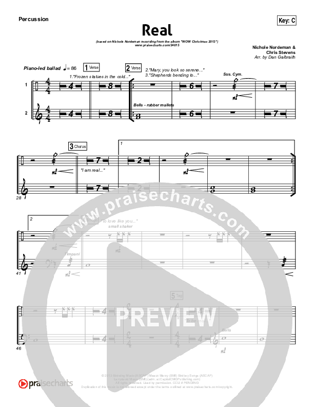 Real Percussion (Nichole Nordeman)