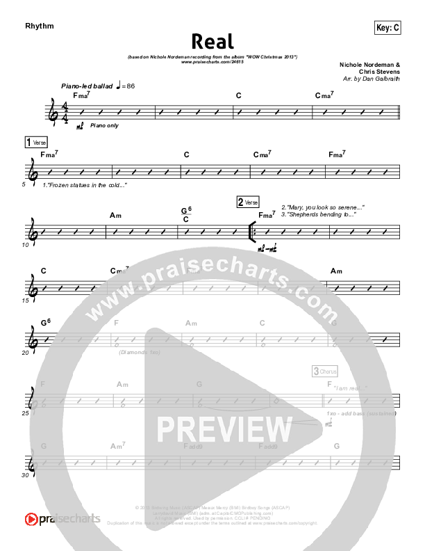 Real Rhythm Chart (Nichole Nordeman)
