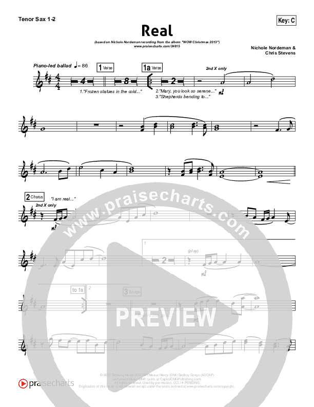 Real Tenor Sax 1/2 (Nichole Nordeman)