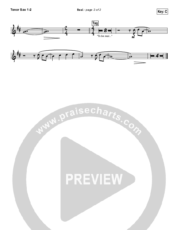 Real Tenor Sax 1/2 (Nichole Nordeman)