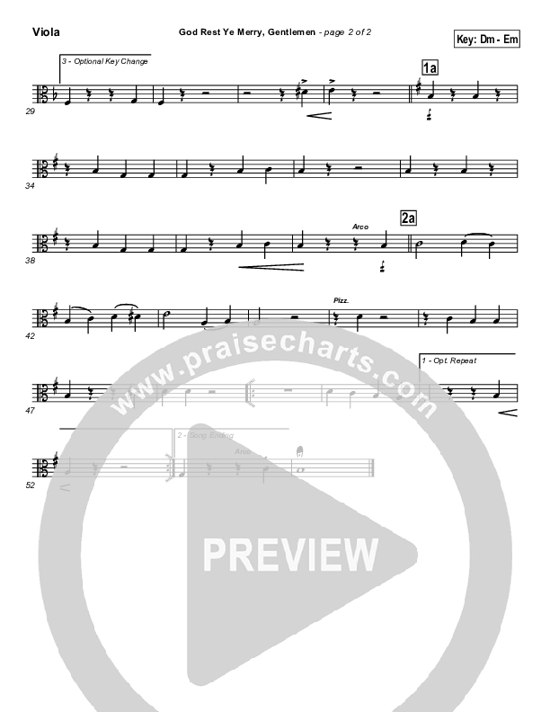 God Rest Ye Merry Gentlemen Viola (Traditional Carol / PraiseCharts)