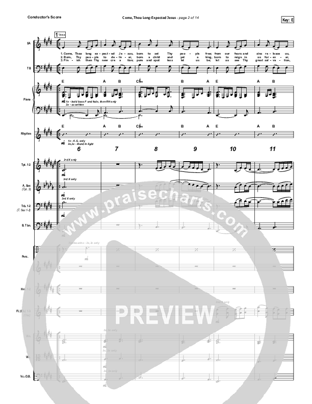 Come Thou Long-Expected Jesus (Soothe Our Weary Souls) Orchestration (Toby Baxley)