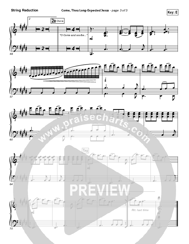 Come Thou Long-Expected Jesus (Soothe Our Weary Souls) Synth Strings (Toby Baxley)