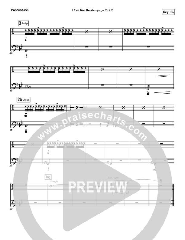 I Can Just Be Me Percussion (Laura Story)