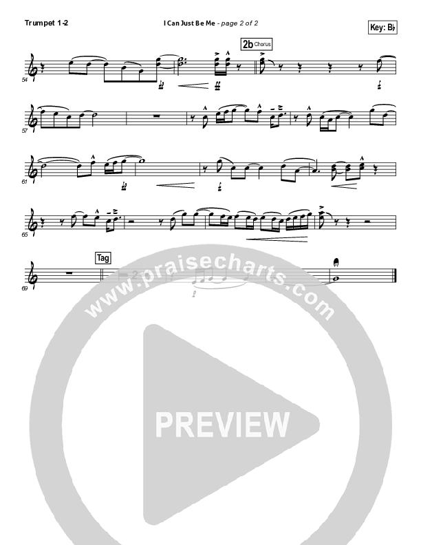 I Can Just Be Me Trumpet 1,2 (Laura Story)