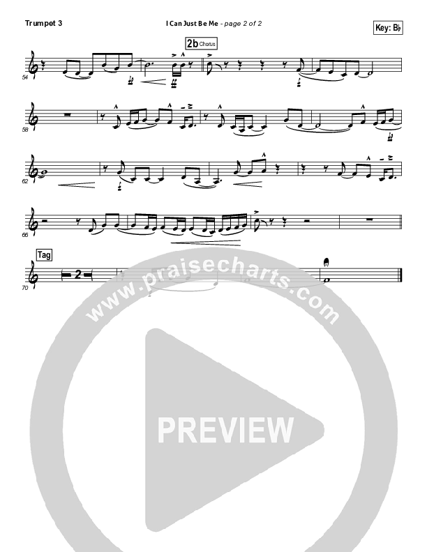 I Can Just Be Me Trumpet 3 (Laura Story)