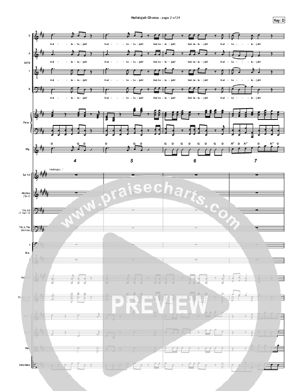Hallelujah Chorus Conductor's Score ( / Traditional Carol / PraiseCharts)