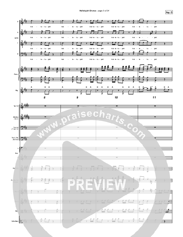 Hallelujah Chorus Conductor's Score ( / Traditional Carol / PraiseCharts)