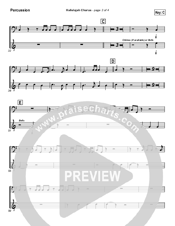 Hallelujah Chorus Percussion ( / Traditional Carol / PraiseCharts)