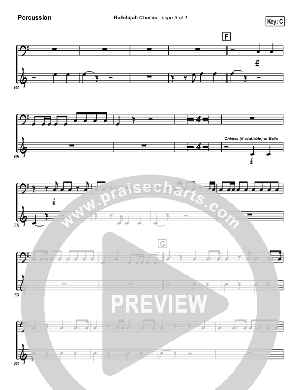 Hallelujah Chorus Percussion ( / Traditional Carol / PraiseCharts)