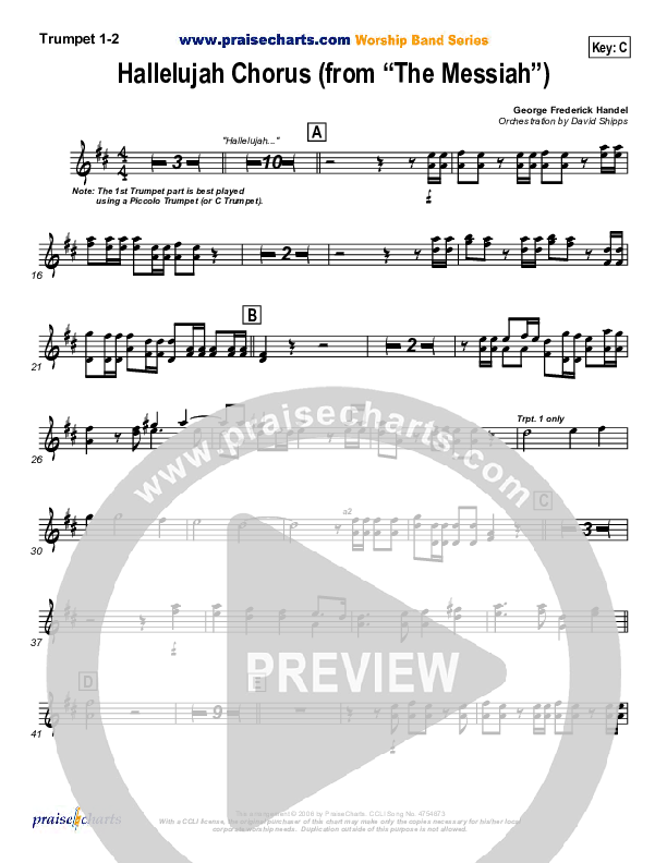 Hallelujah Chorus Brass Pack ( / Traditional Carol / PraiseCharts)