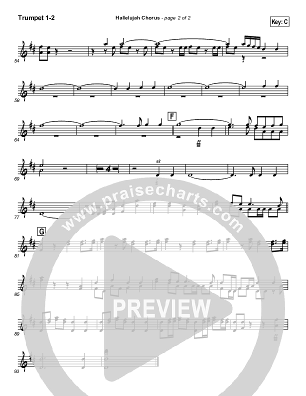 Hallelujah Chorus Trumpet 1,2 ( / Traditional Carol / PraiseCharts)