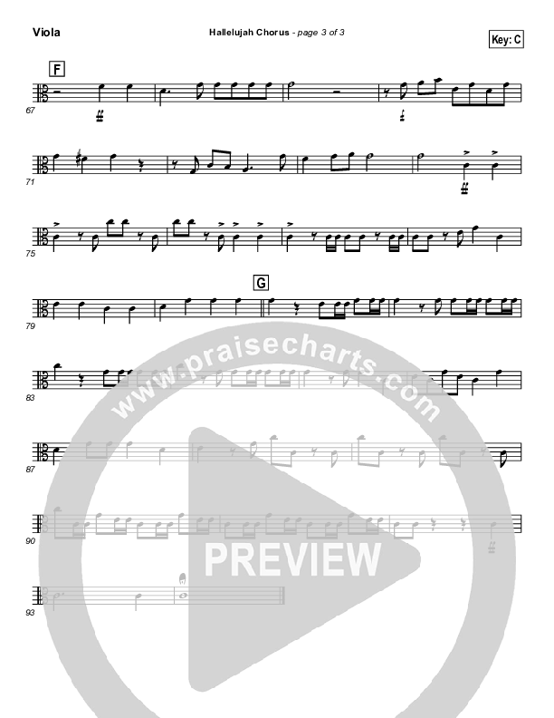 Hallelujah Chorus Viola ( / Traditional Carol / PraiseCharts)
