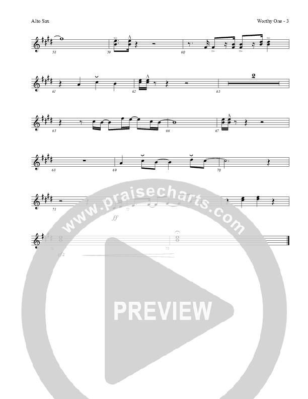 Worthy One Alto Sax (Red Tie Music)