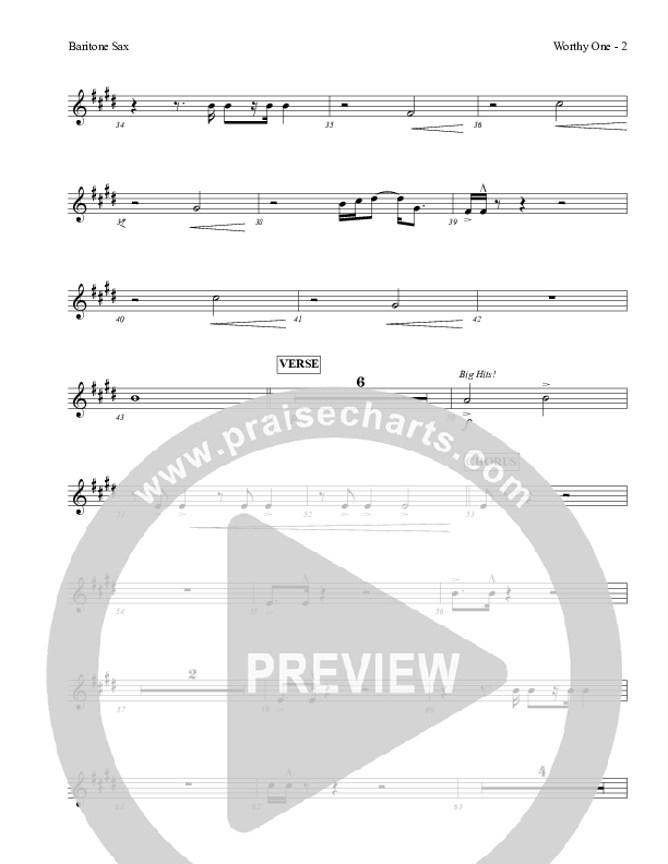 Worthy One Bari Sax (Red Tie Music)