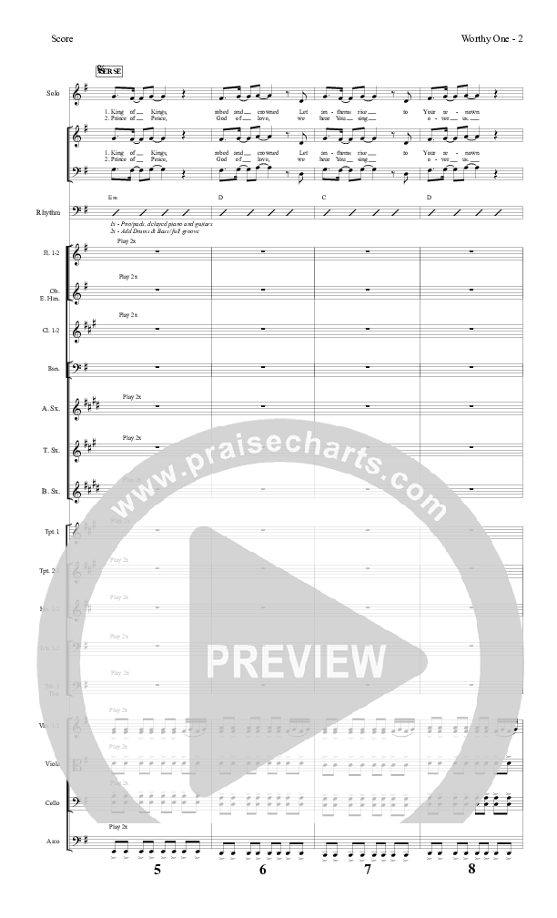 Worthy One Conductor's Score (Red Tie Music)