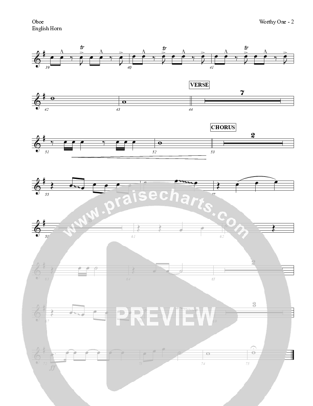 Worthy One Oboe (Red Tie Music)