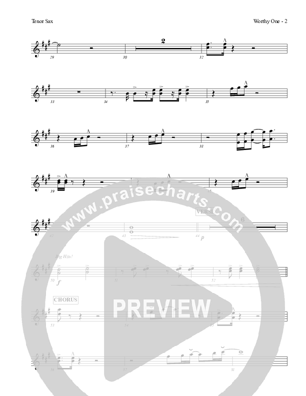 Worthy One Tenor Sax 2 (Red Tie Music)