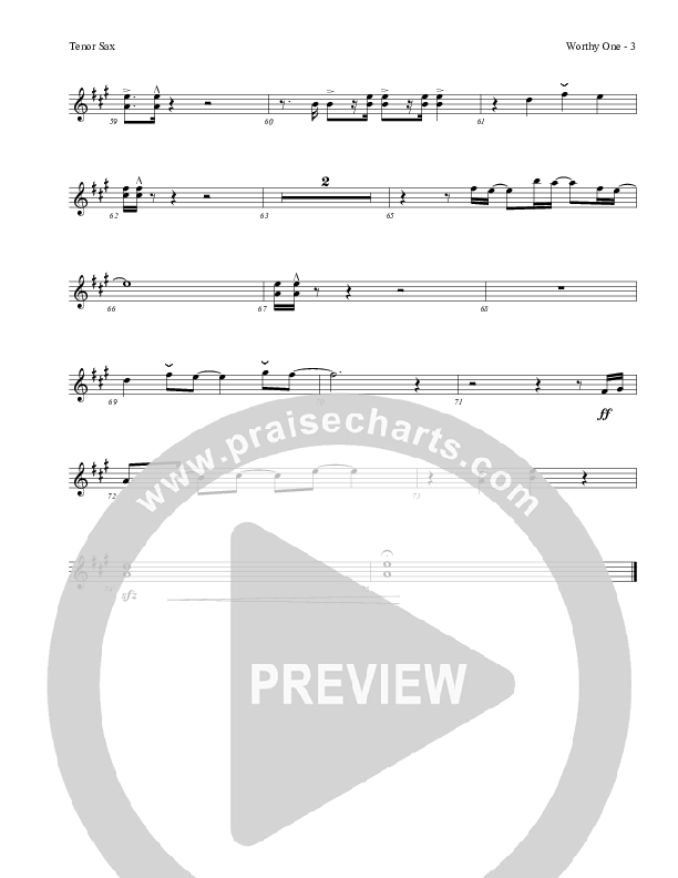 Worthy One Tenor Sax 2 (Red Tie Music)