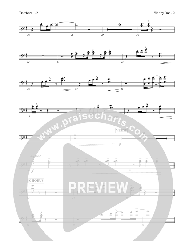 Worthy One Trombone 1/2 (Red Tie Music)