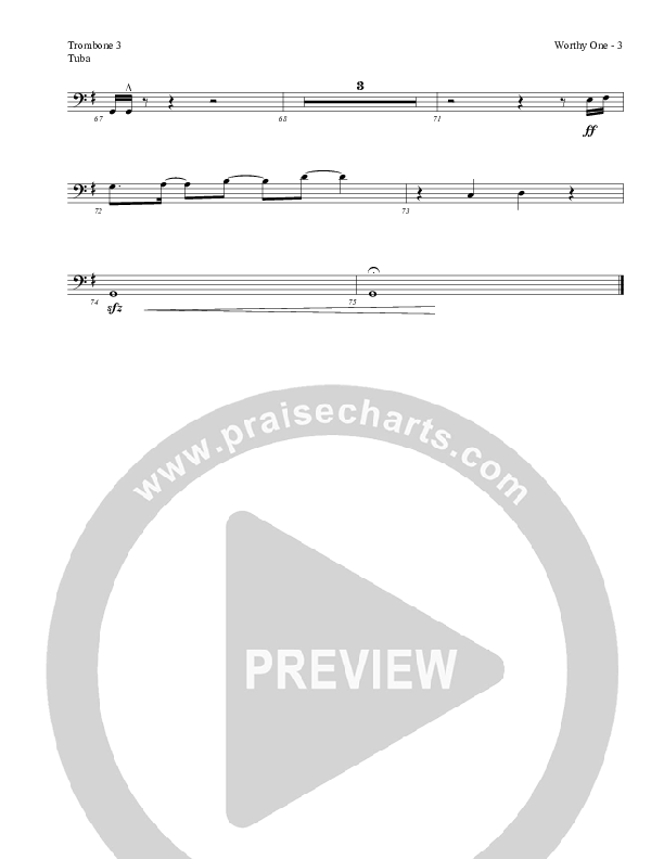 Worthy One Trombone 3/Tuba (Red Tie Music)