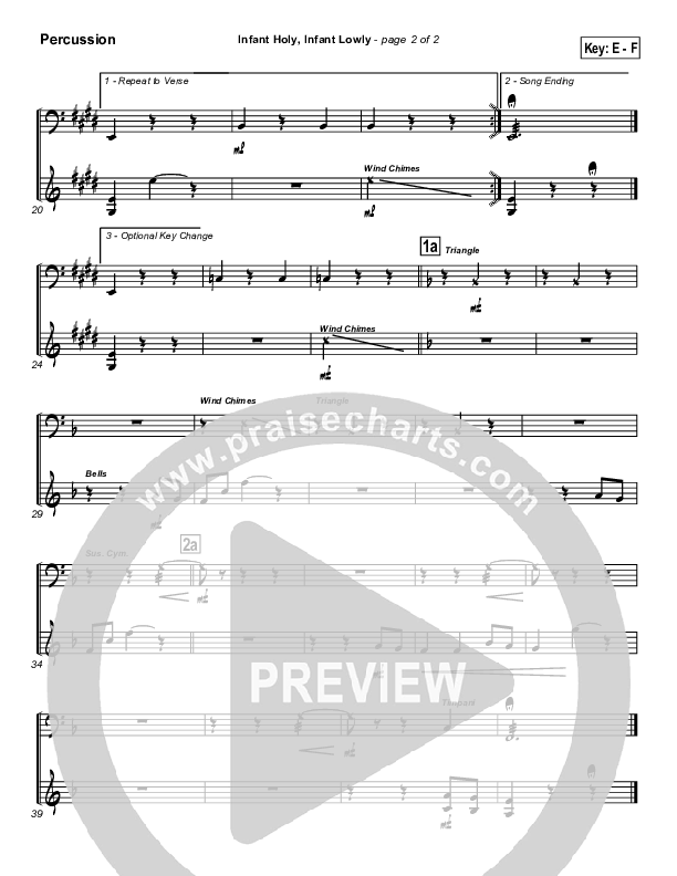 Infant Holy Infant Lowly Percussion ( / Traditional Carol / PraiseCharts)