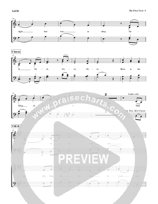 The First Noel Choir Sheet (SATB) (Red Tie Music)
