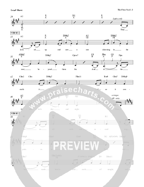 The First Noel Lead Sheet (Red Tie Music)