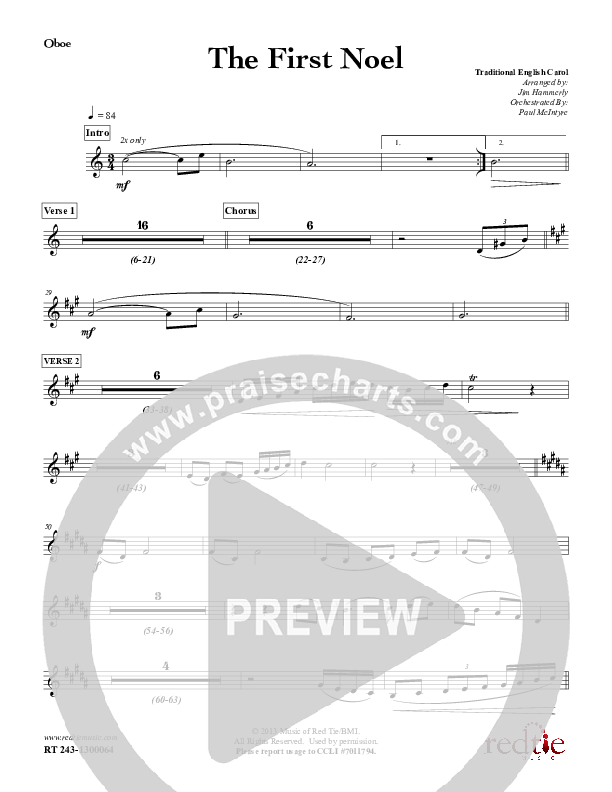 The First Noel Oboe (Red Tie Music)