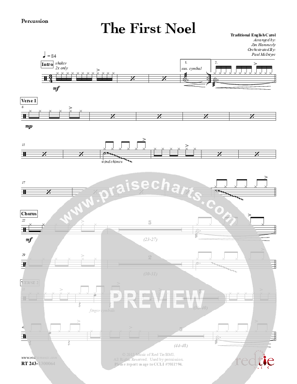 The First Noel Percussion (Red Tie Music)