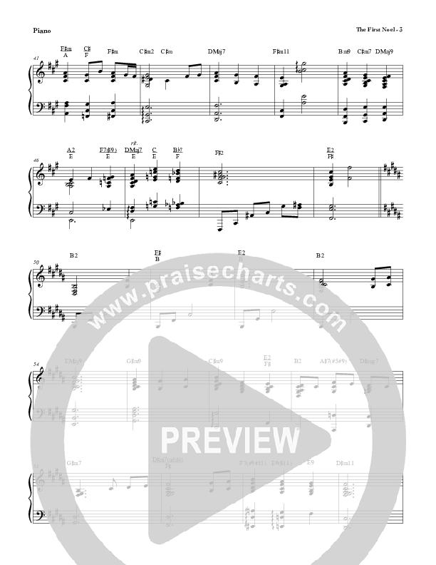 The First Noel Piano Sheet (Red Tie Music)