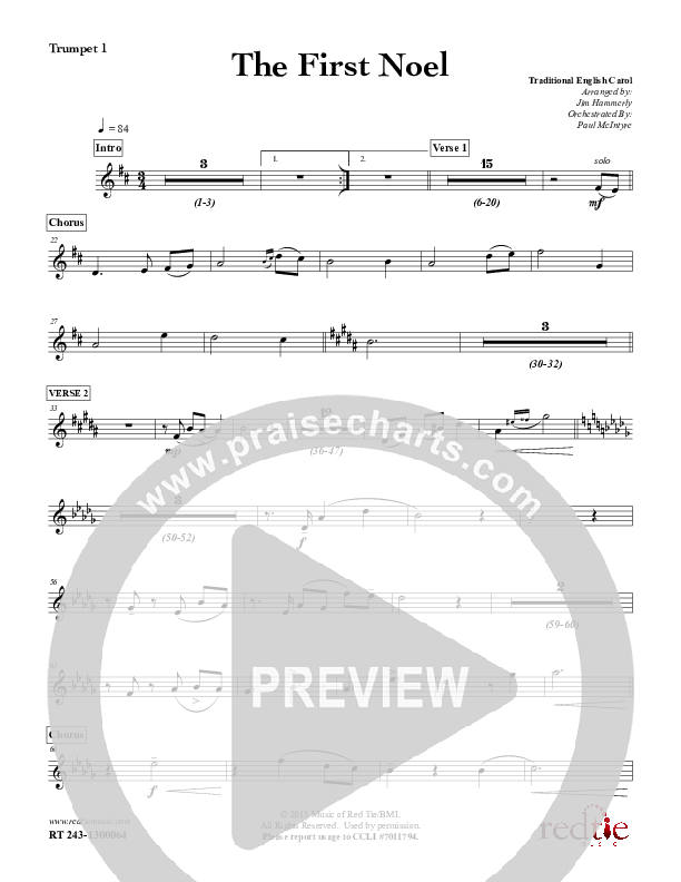 The First Noel Trumpet 1 (Red Tie Music)