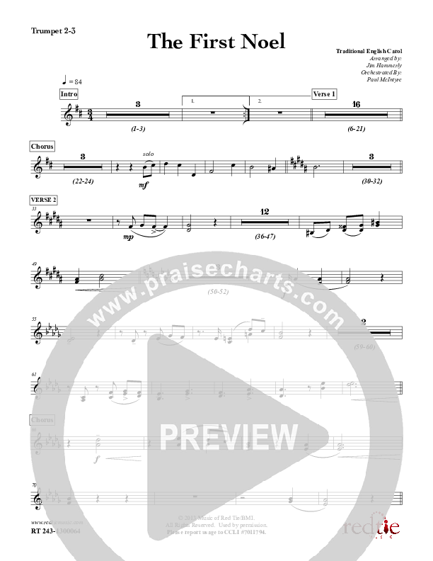The First Noel Trumpet 2/3 (Red Tie Music)
