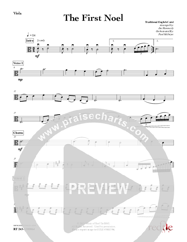 The First Noel Viola (Red Tie Music)