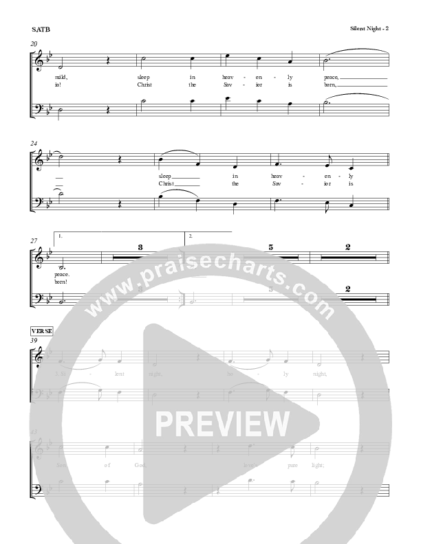 Silent Night Choir Sheet (SATB) (Red Tie Music)