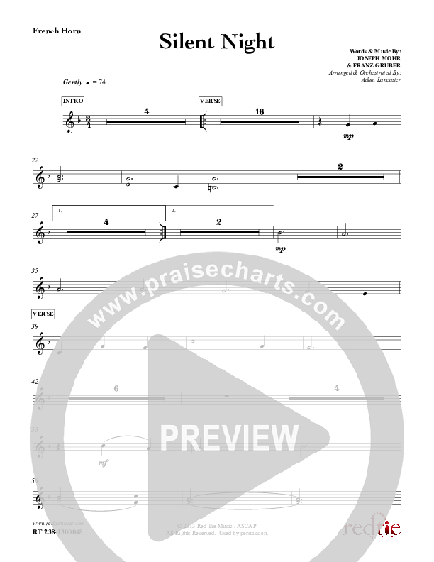 Silent Night French Horn (Red Tie Music)